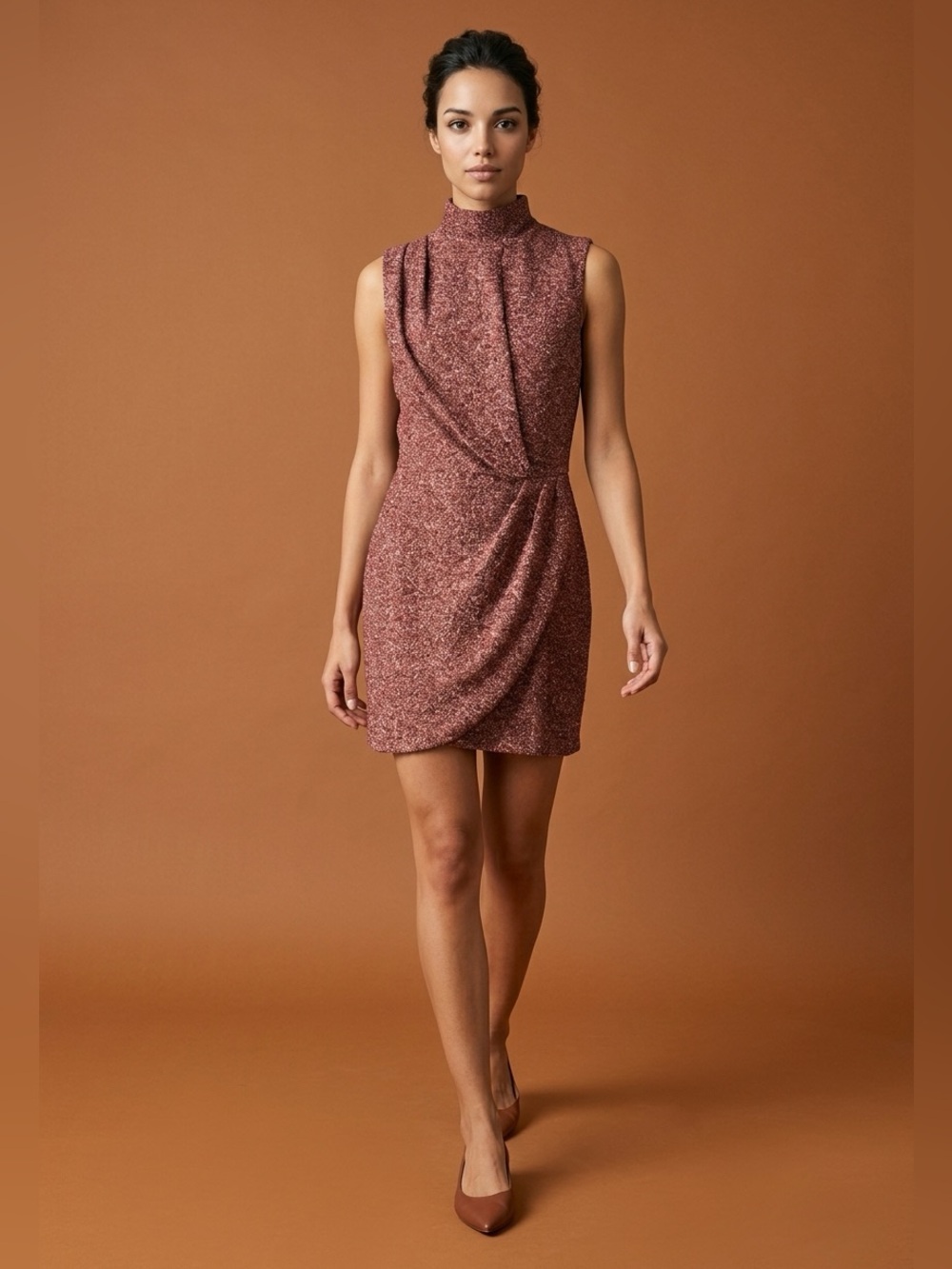 NWT Black Halo Women's Sabina Copper Zest Mini Club Cocktail Party Dress SZ 10